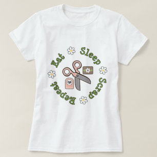Essen Sie Schlaf-Schrott-Wiederholungs-T - Shirt