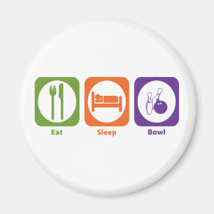 Essen Sie Schlaf-Schüssel Magnet