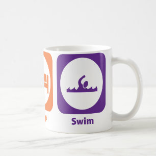 Essen Sie Schlaf-Schwimmen Kaffeetasse