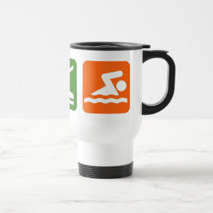 Essen Sie Schlaf-Schwimmen Reisebecher
