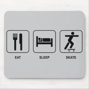 Essen Sie Schlaf-Skate Mousepad