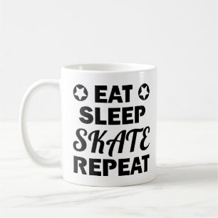 Essen Sie Schlaf-Skate-Wiederholung, Rolle Derby Kaffeetasse