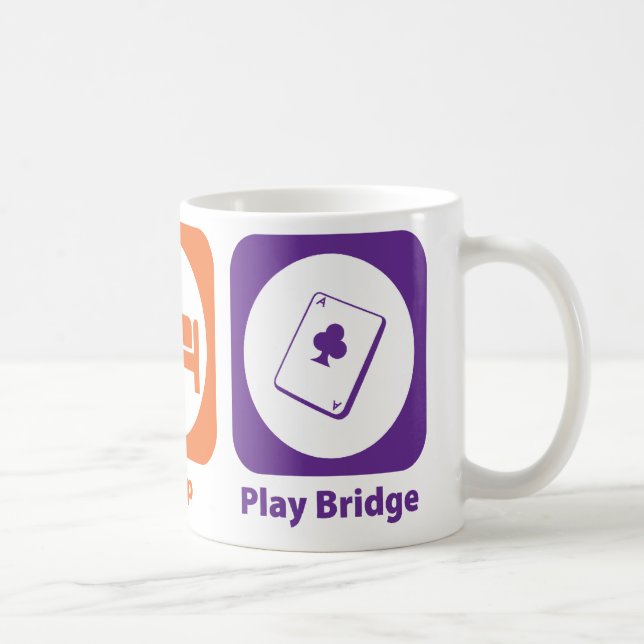 Essen Sie Schlaf-Spiel-Brücke Kaffeetasse (Rechts)