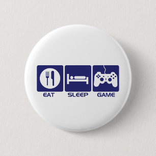 Essen Sie Schlaf-Spiel Button