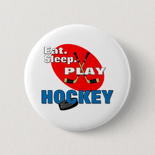 Essen Sie Schlaf-Spiel-Hockey Button