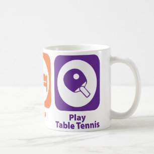 Essen Sie Schlaf-Spiel-Tischtennis Kaffeetasse