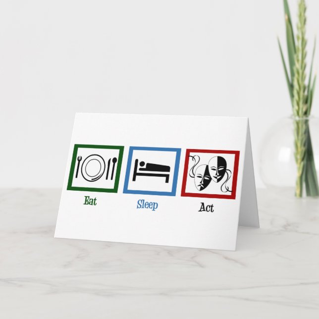 Essen Sie Schlaf-Tat Karte (Vorderseite)