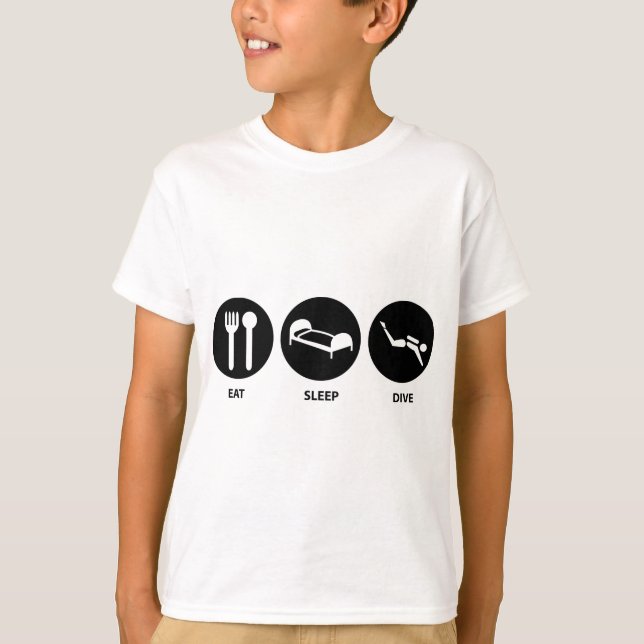 Essen Sie Schlaf-Tauchen T-Shirt (Vorderseite)
