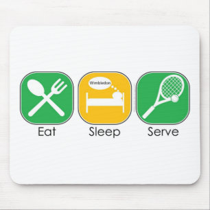 Essen Sie Schlaf-Tennis Mousepad