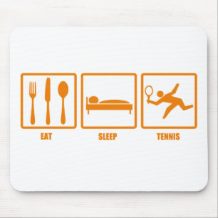 Essen Sie Schlaf-Tennis Mousepad