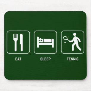 Essen Sie Schlaf-Tennis Mousepad