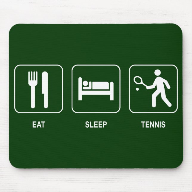 Essen Sie Schlaf-Tennis Mousepad (Vorne)