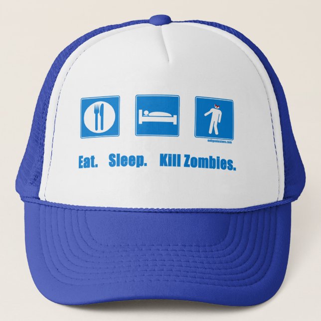 Essen Sie. Schlaf. Tötungszombies Truckerkappe (Vorderseite)