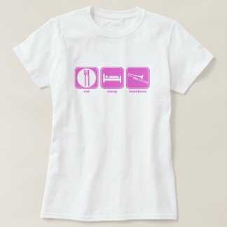 essen Sie Schlaf Trombonerosa T-Shirt
