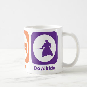 Essen Sie Schlaf tun Aikido Kaffeetasse