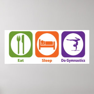 Essen Sie Schlaf tun Gymnastik Poster