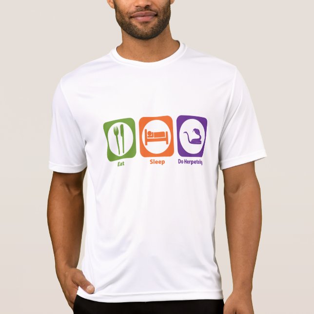Essen Sie Schlaf tun Herpetology T-Shirt (Vorderseite)