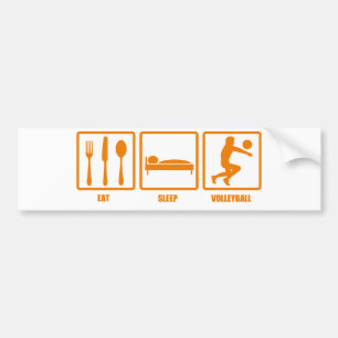 Essen Sie Schlaf-Volleyball Autoaufkleber