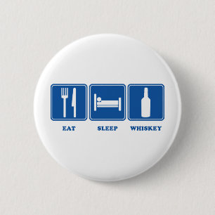 Essen Sie Schlaf-Whisky Button