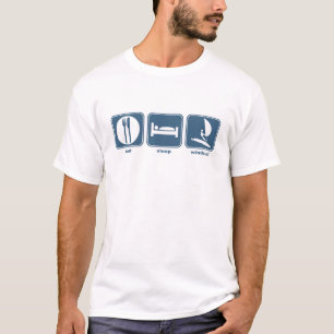 essen Sie Schlaf windsurf T-Shirt