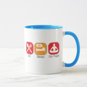 Essen Sie Schlaf-Yoga Tasse
