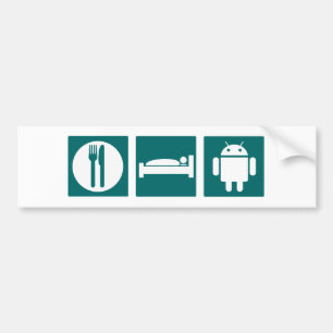 Essen Sie SchlafAndroid Autoaufkleber