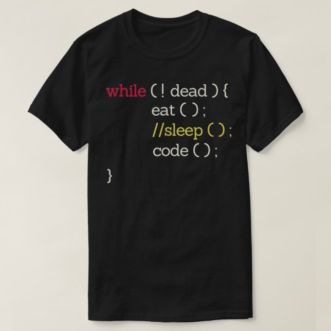 Essen Sie Schlafcode Funny Computer Science Progra T-Shirt (Design vorne)
