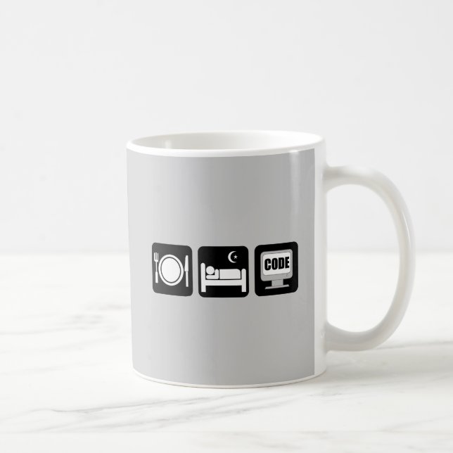 essen Sie Schlafcode Kaffeetasse (Rechts)