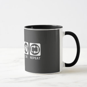 essen Sie Schlafcode-Tasse Tasse