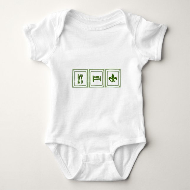 Essen Sie schlafen... Baby Strampler (Vorderseite)