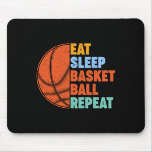 Essen Sie schlafen Bysketbyll Wiederholung für Män Mousepad