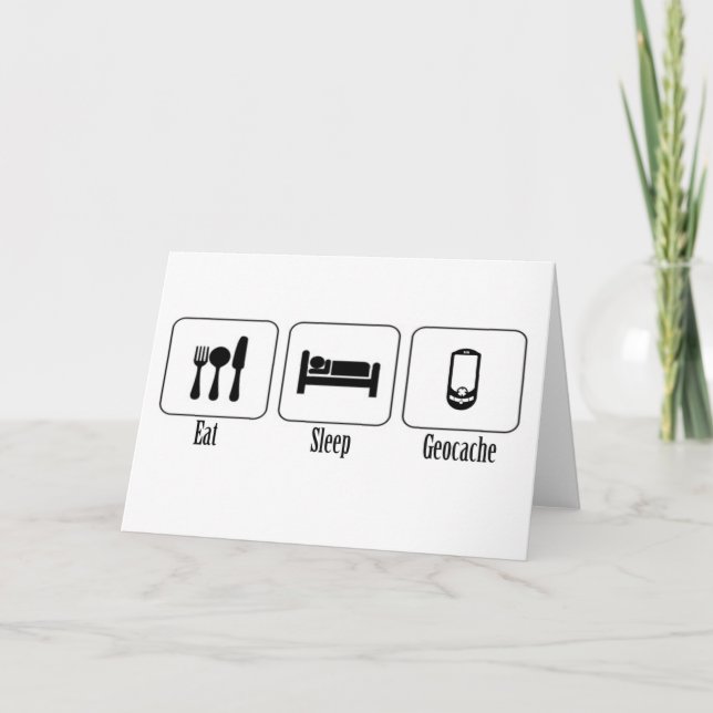 Essen Sie, schlafen Sie, Geocache Karte (Vorderseite)