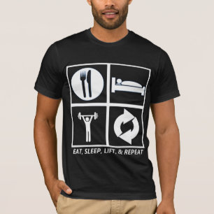 ESSEN SIE, SCHLAFEN SIE, HEBEN SIE AN UND T-Shirt