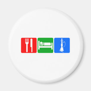 Essen Sie, schlafen Sie, Huka Magnet