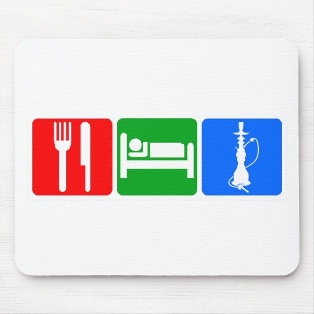 Essen Sie, schlafen Sie, Huka Mousepad (Vorne)