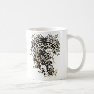 Essen Sie, schlafen Sie, reiten Sie Motocross Kaffeetasse