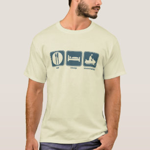 essen Sie, schlafen Sie, snowmobile T-Shirt