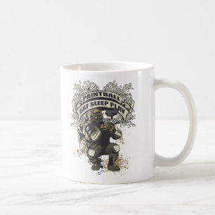 Essen Sie, schlafen Sie, spielen Sie Paintball Kaffeetasse