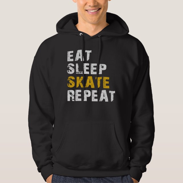 ESSEN SIE SCHLAFEN SKATE WIEDERHOLEN HOODIE (Vorderseite)