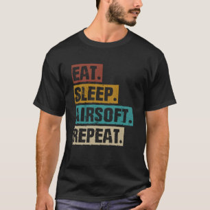 Essen Sie schlafend Airsoft Wiederholung Vintag Ai T-Shirt