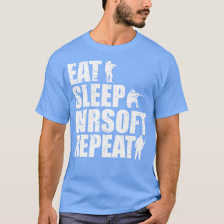 Essen Sie schlafende Airsoft Wiederholung 3 T-Shirt