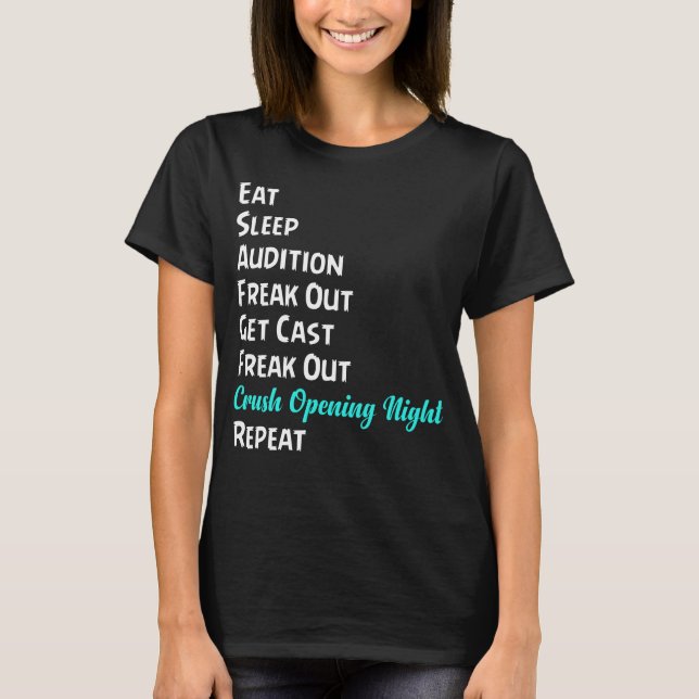 Essen Sie schlafende Audienz Freak Out bekommen Ca T-Shirt (Vorderseite)