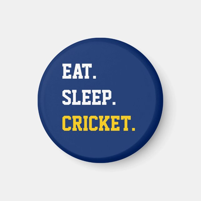Essen Sie schlafende Cricket Magnet (Vorne)