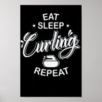 Essen Sie schlafende Curling Wiederholung Wintersp