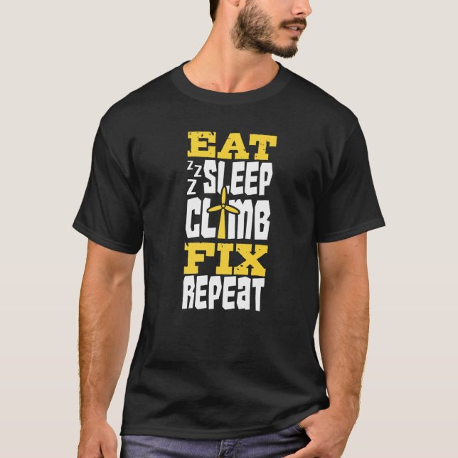 Essen Sie schlafende Kluft Fix Vertical Wind Power T-Shirt (Vorderseite)