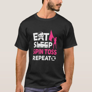 Essen Sie schlafende Spin Toss Wiederholung Farbsc T-Shirt