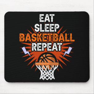 Essen Sie schlafenden Basketball Wiederholen Spiel Mousepad