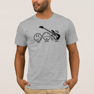 Essen Sie schlafenden Bass T-Shirt
