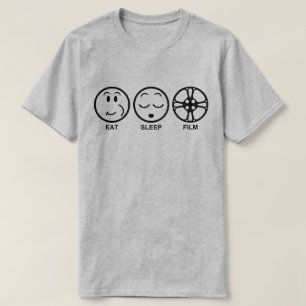 Essen Sie Schlaffilm T-Shirt