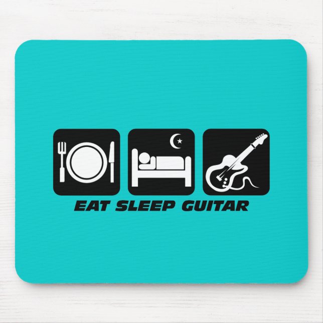essen Sie Schlafgitarre Mousepad (Vorne)